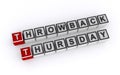 throwback thursday word block on white Royalty Free Stock Photo