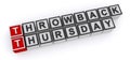 Throwback thursday word blocks Royalty Free Stock Photo