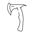throwing axe tool line icon vector illustration Royalty Free Stock Photo