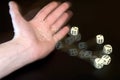 Throwing Dice Royalty Free Stock Photo