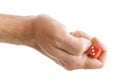 Throwing dice Royalty Free Stock Photo