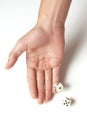 Throwing the dices Royalty Free Stock Photo