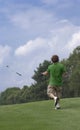 Throwing golf club