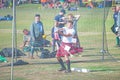 Throwing the hammer at Nairn Highland Games Royalty Free Stock Photo