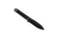 Throwing knife with black blade and handle. Silent weapons of assassins and ninjas. Isolate on a white back