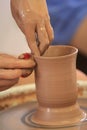 Throwing/Making Pottery Royalty Free Stock Photo