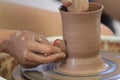 Throwing/Making Pottery Royalty Free Stock Photo