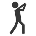 Throwing person icon sport Royalty Free Stock Photo