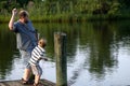 Throwing Rocks Royalty Free Stock Photo