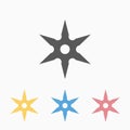 Throwing star icon, star, army, blade Royalty Free Stock Photo