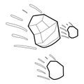 Throwing stones icon outline