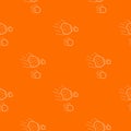 Throwing stones pattern vector orange