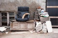 Thrown out home furniture Royalty Free Stock Photo