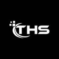 THS letter logo design on black background. THS creative initials letter logo concept. THS letter design Royalty Free Stock Photo