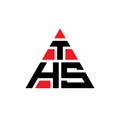 THS triangle letter logo design with triangle shape. THS triangle logo design monogram. THS triangle vector logo template with red Royalty Free Stock Photo