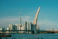 Thu Thiem Bridge view from Bach Dang Park Ho Chi Minh city