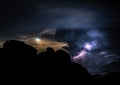 Thuderstorm over the Erongo Mountains in northern Namibia