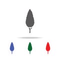 Thuja. Black tree icon. Elements of trees in multi colored icons. Premium quality graphic design icon. Simple icon for websites, w