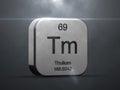 Thulium element from the periodic table Royalty Free Stock Photo