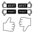 Thumb best worst labels