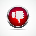 Thumb down button. Vector illustration Royalty Free Stock Photo