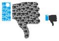 Thumb Down Fractal Icon Composition