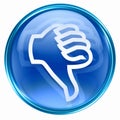 Thumb down icon blue