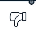 Thumb down icon collection in glyph style Royalty Free Stock Photo