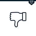 Thumb down icon collection in glyph style Royalty Free Stock Photo