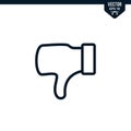 Thumb down icon collection in glyph style Royalty Free Stock Photo