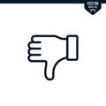 Thumb down icon collection in glyph style Royalty Free Stock Photo