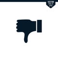Thumb down icon collection in glyph style Royalty Free Stock Photo