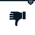 Thumb down icon collection in glyph style Royalty Free Stock Photo