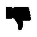 Thumb down icon, like finger vector illustration sign, business social web button Royalty Free Stock Photo