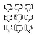 thumb down icon or logo isolated sign symbol vector illustration Royalty Free Stock Photo