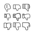 thumb down icon or logo isolated sign symbol vector illustration Royalty Free Stock Photo