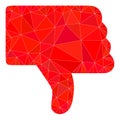 Thumb Down Polygonal Mocaic Icon Royalty Free Stock Photo