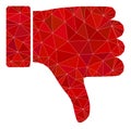 Thumb Down Triangle Mocaic Icon Royalty Free Stock Photo