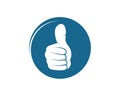 thumb hand up icon vector illustration design