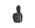 thumb hand up icon vector illustration design