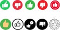 Thumb icon set collection Royalty Free Stock Photo
