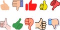 Thumb icon set collection Royalty Free Stock Photo