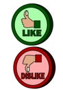 Thumb like dislike icon