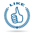 Thumb like symbol Royalty Free Stock Photo