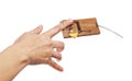 Thumb in mousetrap