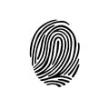 Thumb print fingerprint vector illustration