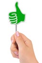 Thumb sign in hand Royalty Free Stock Photo