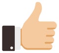 Thumb up color icon. Like symbol. Approval sign Royalty Free Stock Photo