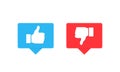 Thumb up and thumb down icon. Like and Dislike. Vector illustration. EPS 10 Royalty Free Stock Photo