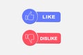 Thumb up and thumb down, Like and dislike icon thumbs up and down black vector icons Royalty Free Stock Photo